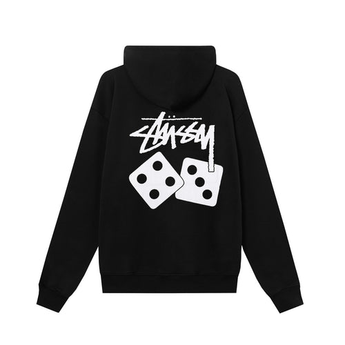 STUSSY スタシー 男女兼用 7字サイコロプリント フード付きジッパーコート HN315