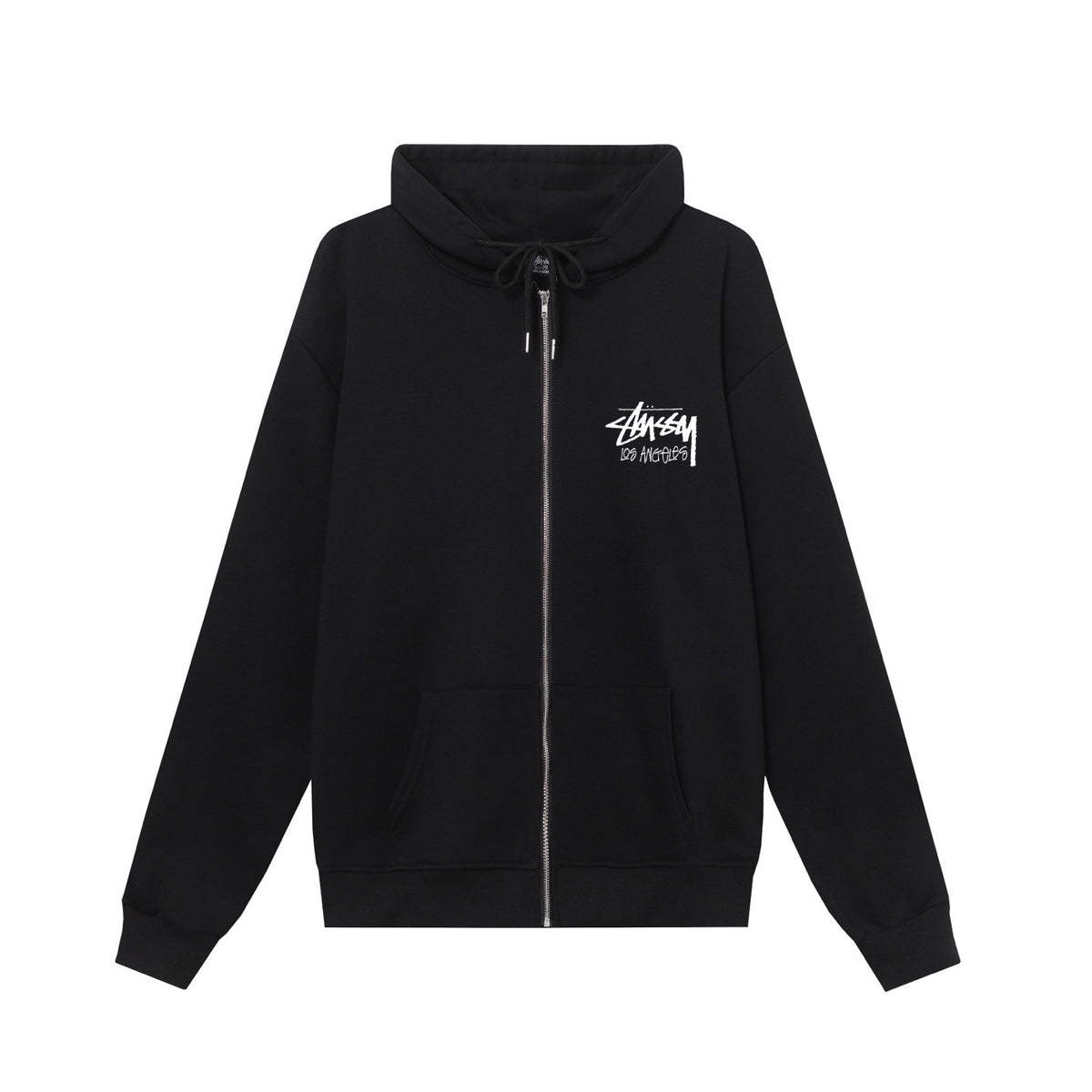 STUSSY スタッシー ロサンゼルスシティ限定シリーズ プリント男女共用 ズップアップフーディ HN340 白色/黑色/藏青色/灰色